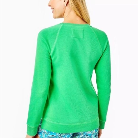 Lilly Pulitzer Luxletic Beach Combover Pullover Cabana Green XL - Picture 2 of 7